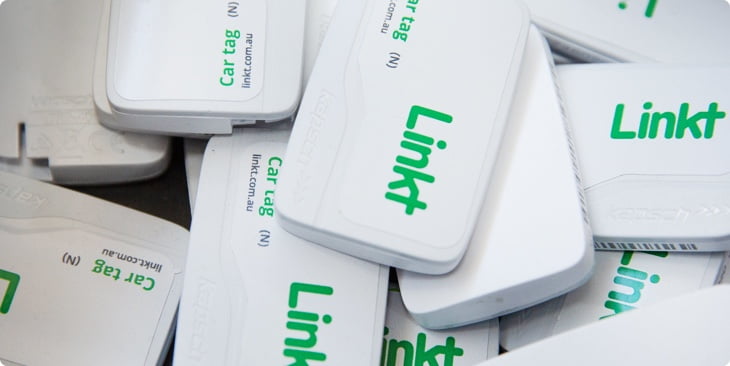 a pile of Linkt e-tags