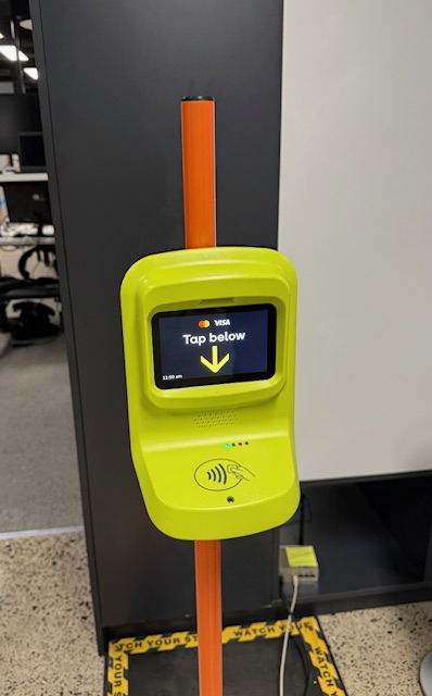 An upgraded myki card scanner.